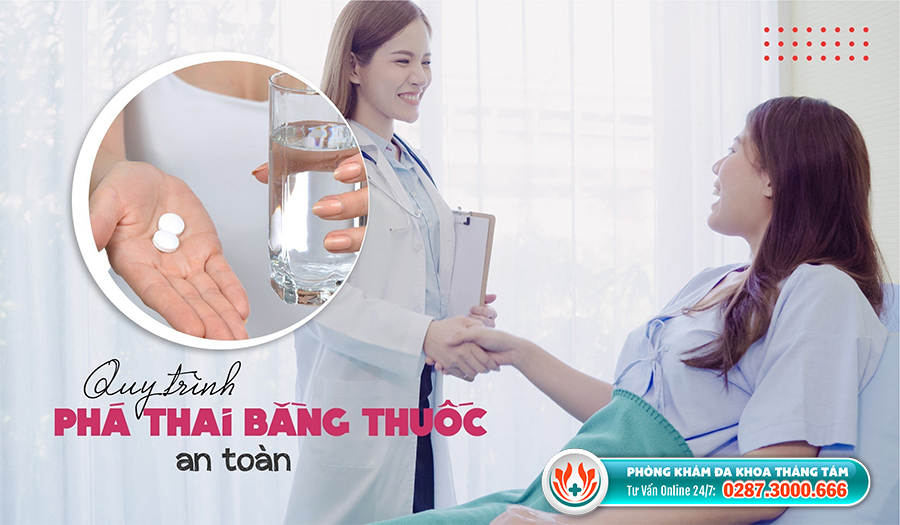 Quy trình phá thai bằng thuốc an toàn tại Phòng khám Đa khoa Tháng Tám