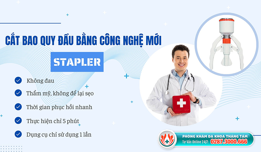 Khám phá kỹ thuật cắt bao quy đầu bằng máy Stapler Surkon