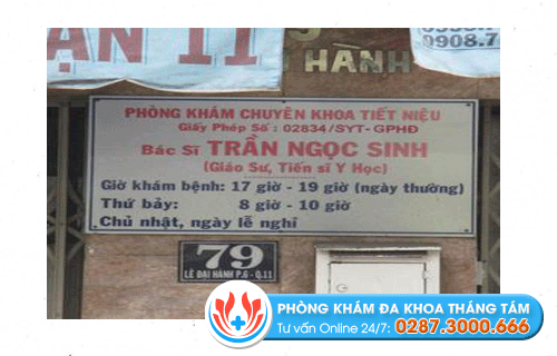 Phòng khám nam khoa Quận 11 - Phòng khám nam khoa GS.TS.BS Trần Ngọc Sinh